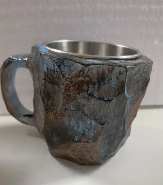 Tazas de café de resina con minerales y cristales de 400 ml con asas Elegante taza de imitación de mineral y cristal para decoración de oficina y hogar, regalo de Navidad, utensilios de cocina