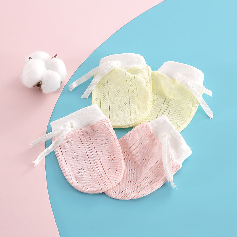 Adjustable Scratch Resistant Cotton Gloves for Babies