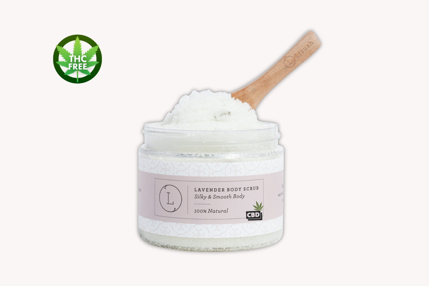 Gommage corporel à la lavande au CBD, gommage corporel naturel au sel (sans THC)