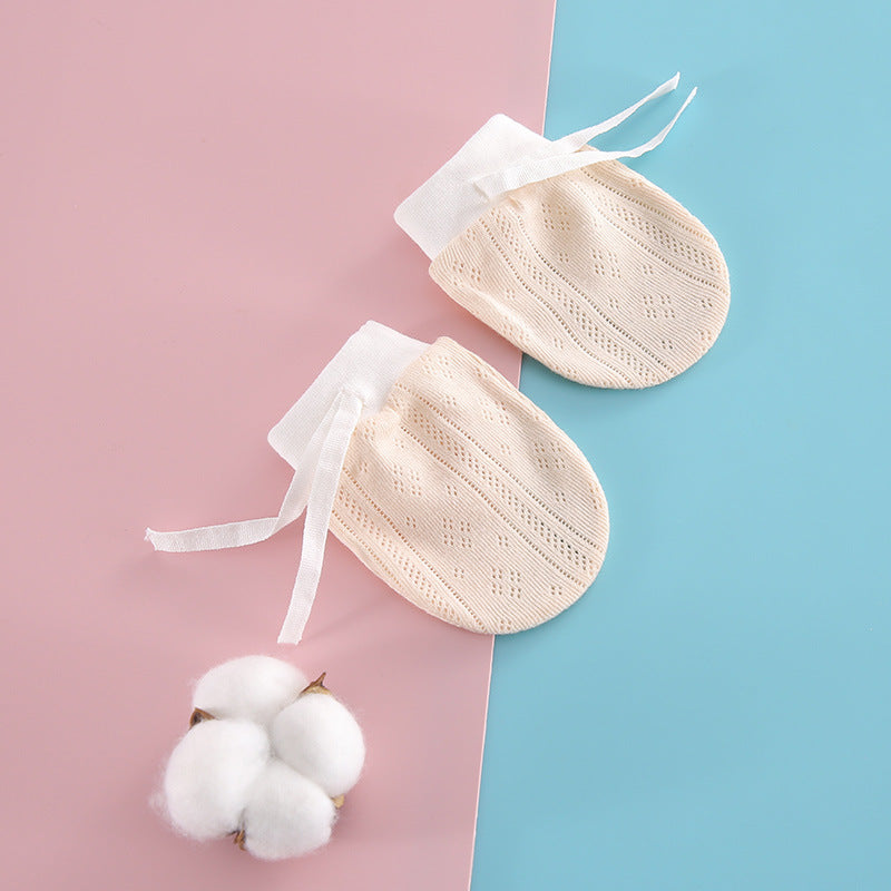 Adjustable Scratch Resistant Cotton Gloves for Babies
