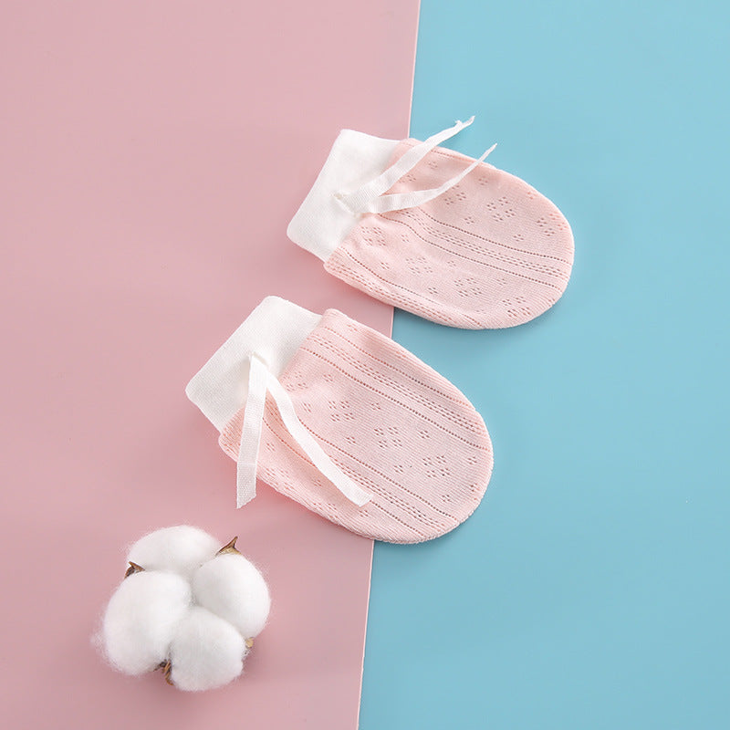 Adjustable Scratch Resistant Cotton Gloves for Babies