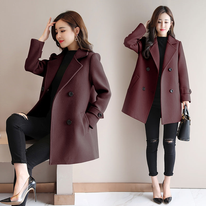 Woolen Coat Mid-Length Cardigan Stylish Casual 2020