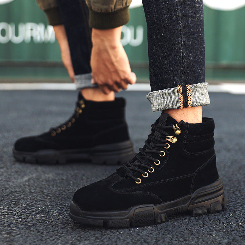 Men's Winter High-Top Martin Boots - Trendy Leather Shoes