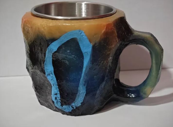 Tazas de café de resina con minerales y cristales de 400 ml con asas Elegante taza de imitación de mineral y cristal para decoración de oficina y hogar, regalo de Navidad, utensilios de cocina