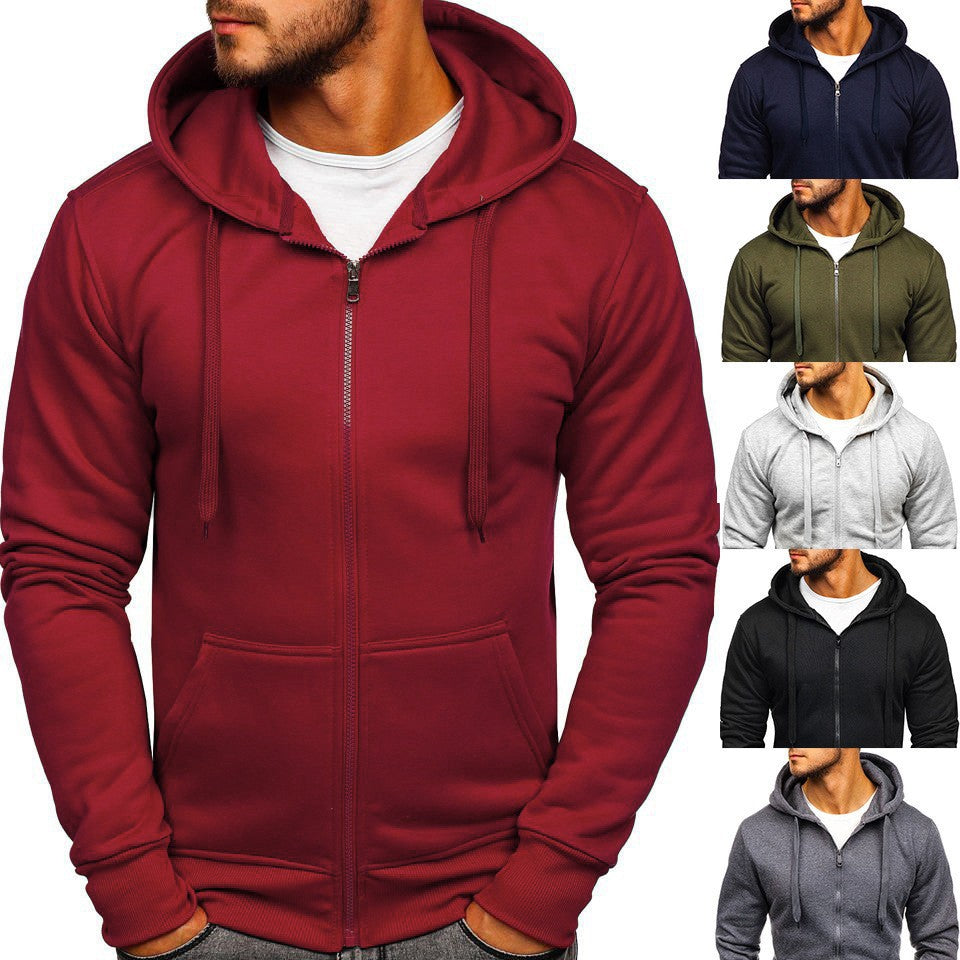 Men's Fashion Hoodie - Simple Basic Style Cardigan