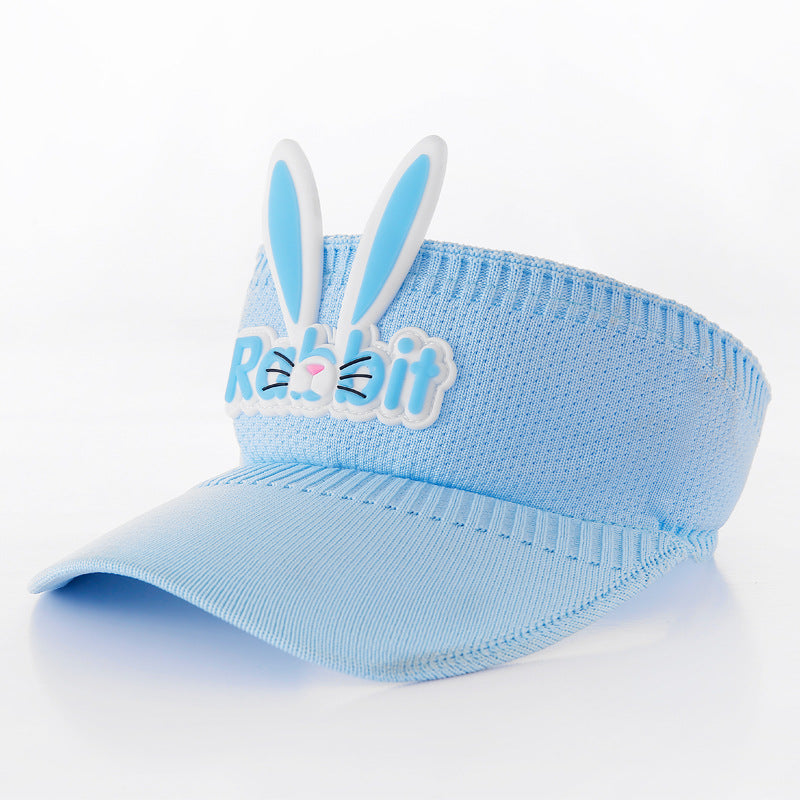 Children's Cartoon Rabbit Sun Hat for Ages 2-10