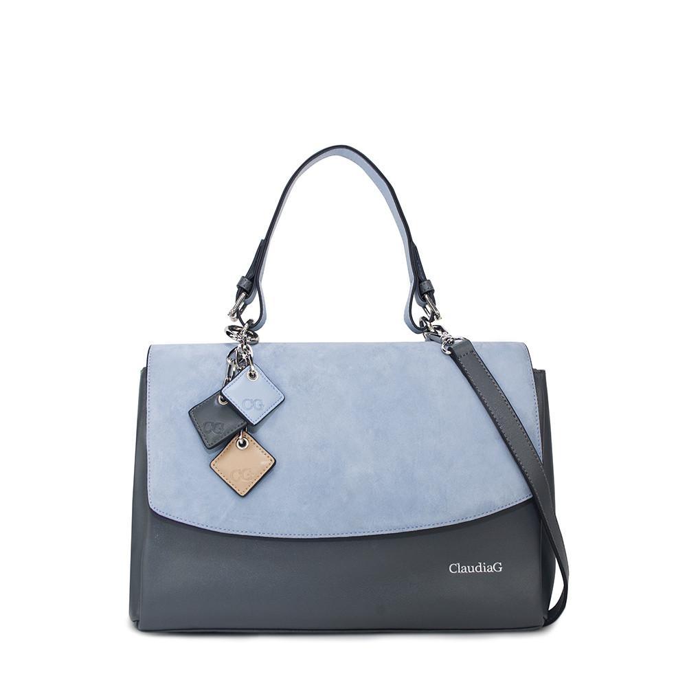 Bolso de piel Simonetta -Serenity / Charcoal