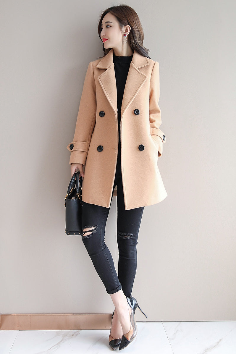 Woolen Coat Mid-Length Cardigan Stylish Casual 2020