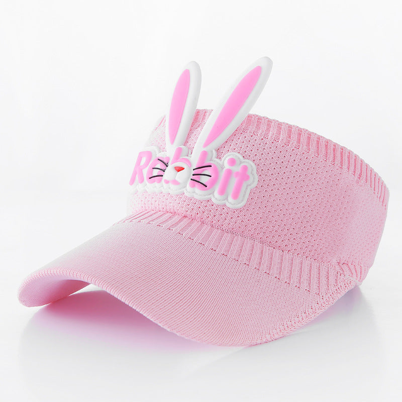 Children's Cartoon Rabbit Sun Hat for Ages 2-10