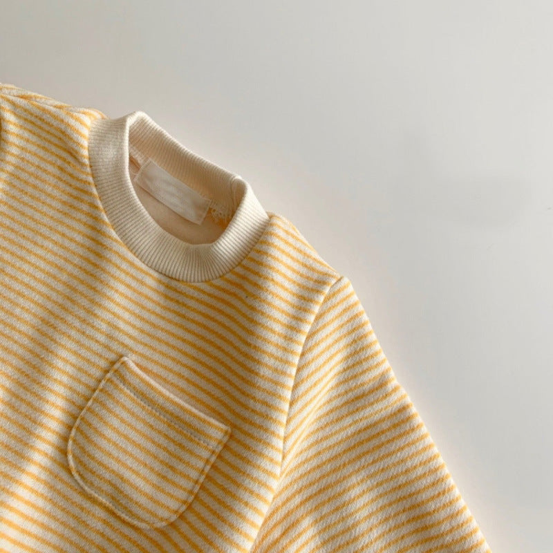 Striped Spring Jumpsuits for Infant Boys and Girls
