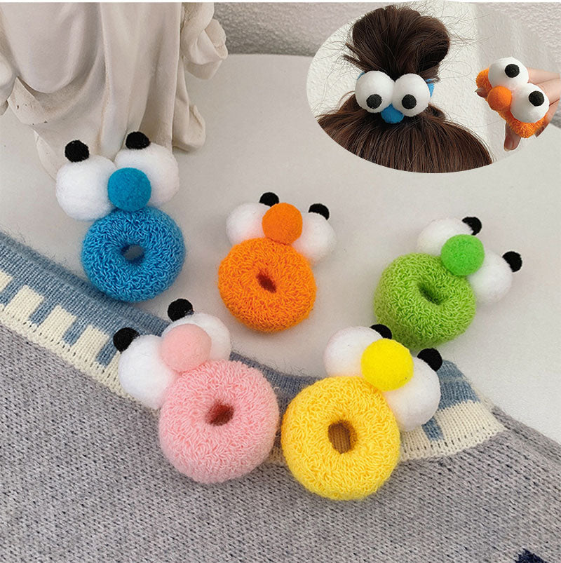 Cute Big Eyes Hair Scrunchie in Candy Colors