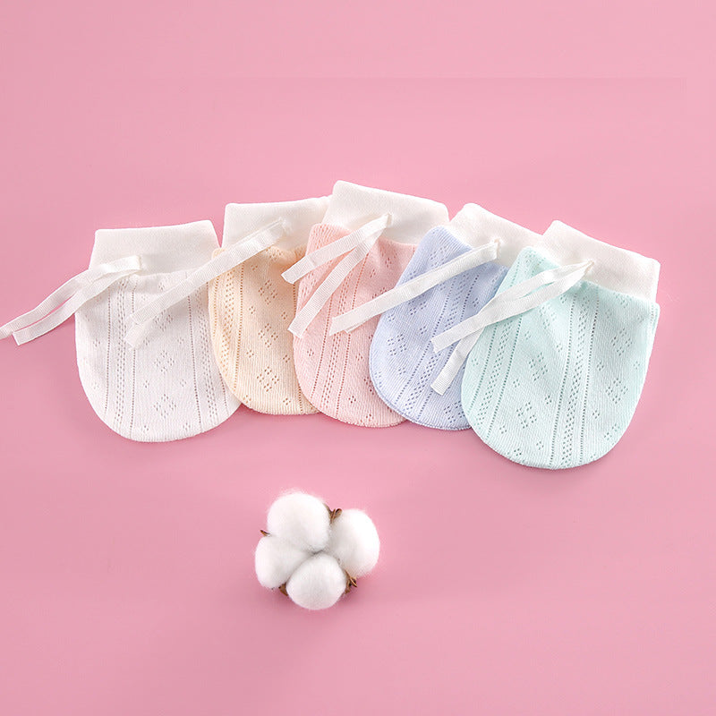 Adjustable Scratch Resistant Cotton Gloves for Babies