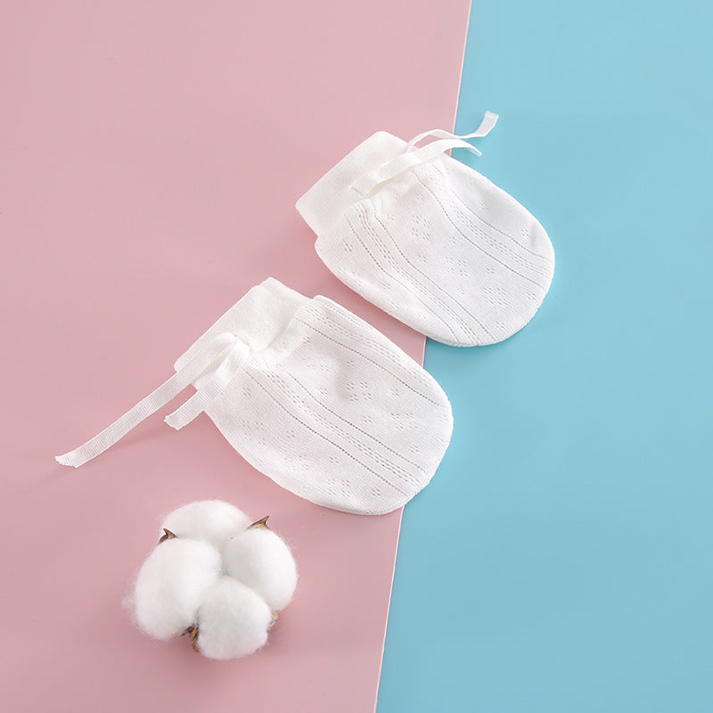 Adjustable Scratch Resistant Cotton Gloves for Babies