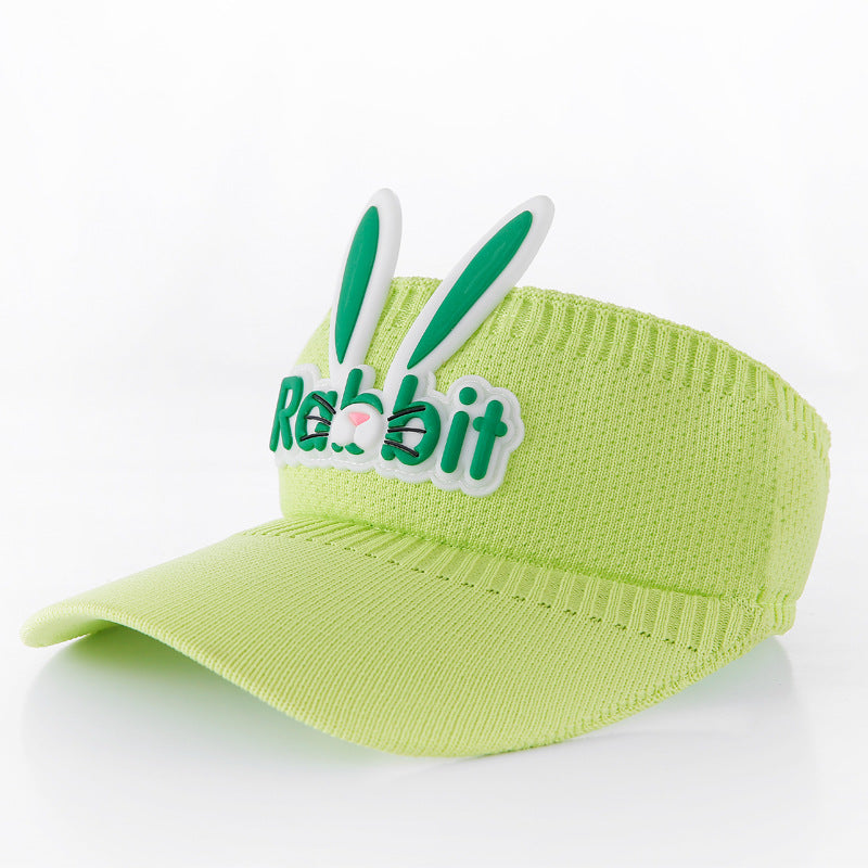 Children's Cartoon Rabbit Sun Hat for Ages 2-10