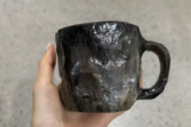 Tazas de café de resina con minerales y cristales de 400 ml con asas Elegante taza de imitación de mineral y cristal para decoración de oficina y hogar, regalo de Navidad, utensilios de cocina