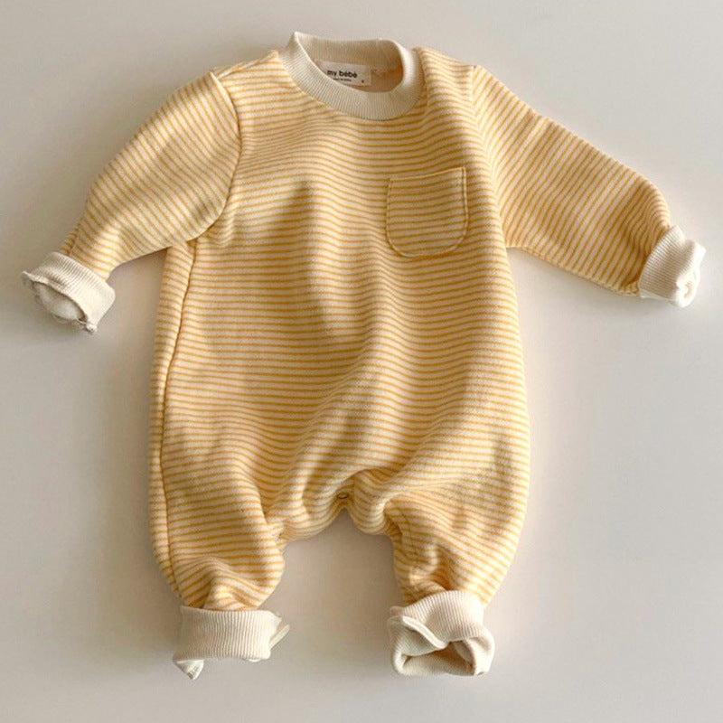 Striped Spring Jumpsuits for Infant Boys and Girls