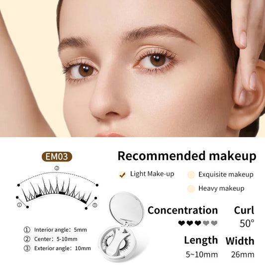Magnetic False Eyelashes Set with Applicator