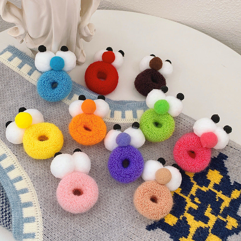 Cute Big Eyes Hair Scrunchie in Candy Colors