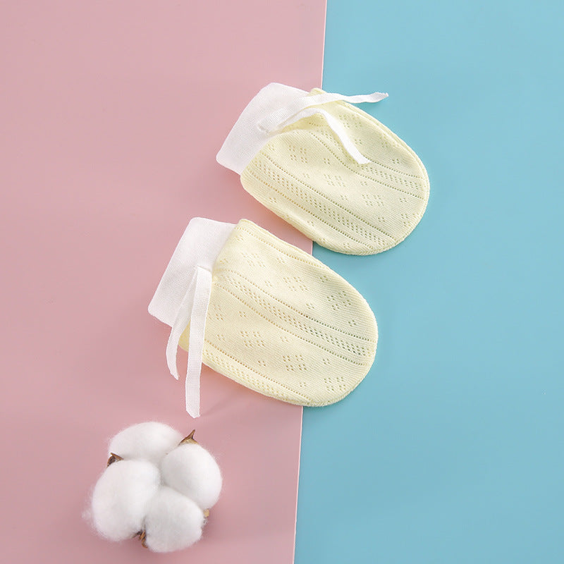 Adjustable Scratch Resistant Cotton Gloves for Babies