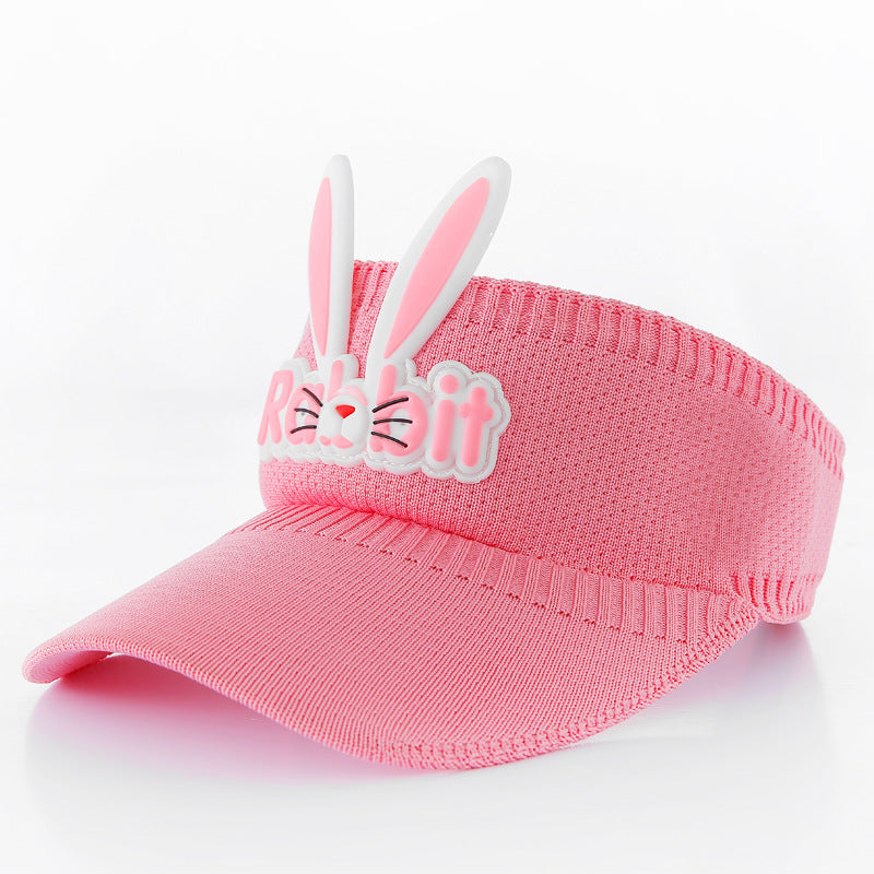 Children's Cartoon Rabbit Sun Hat for Ages 2-10