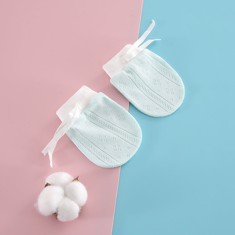 Adjustable Scratch Resistant Cotton Gloves for Babies