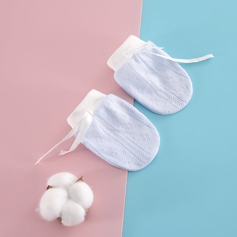 Adjustable Scratch Resistant Cotton Gloves for Babies