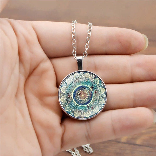 4pcs Vintage Mandala Flower Gemstone Jewelry Set