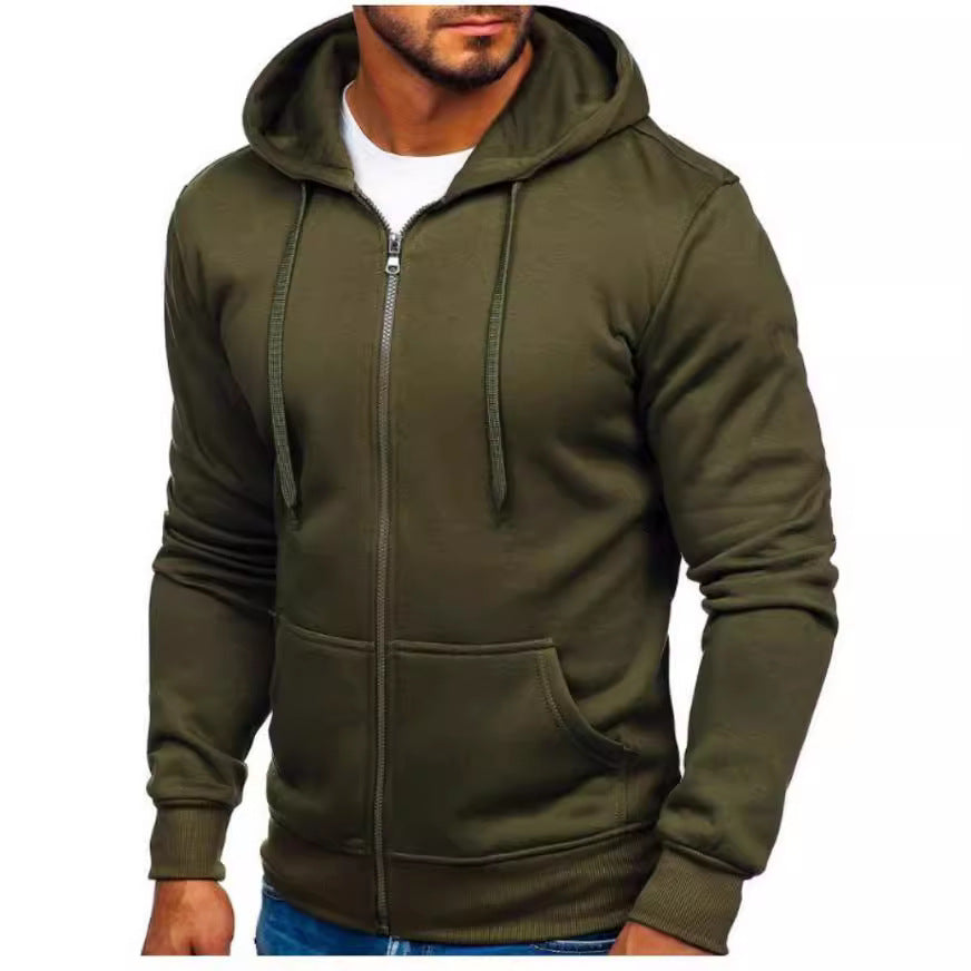 Men's Fashion Hoodie - Simple Basic Style Cardigan
