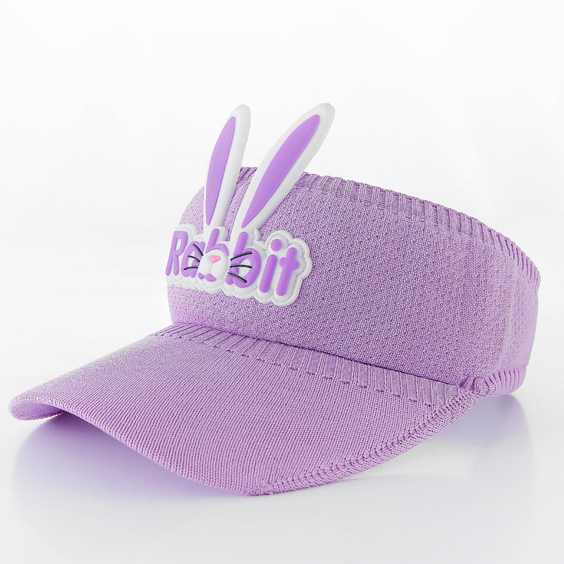 Children's Cartoon Rabbit Sun Hat for Ages 2-10