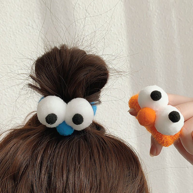 Cute Big Eyes Hair Scrunchie in Candy Colors