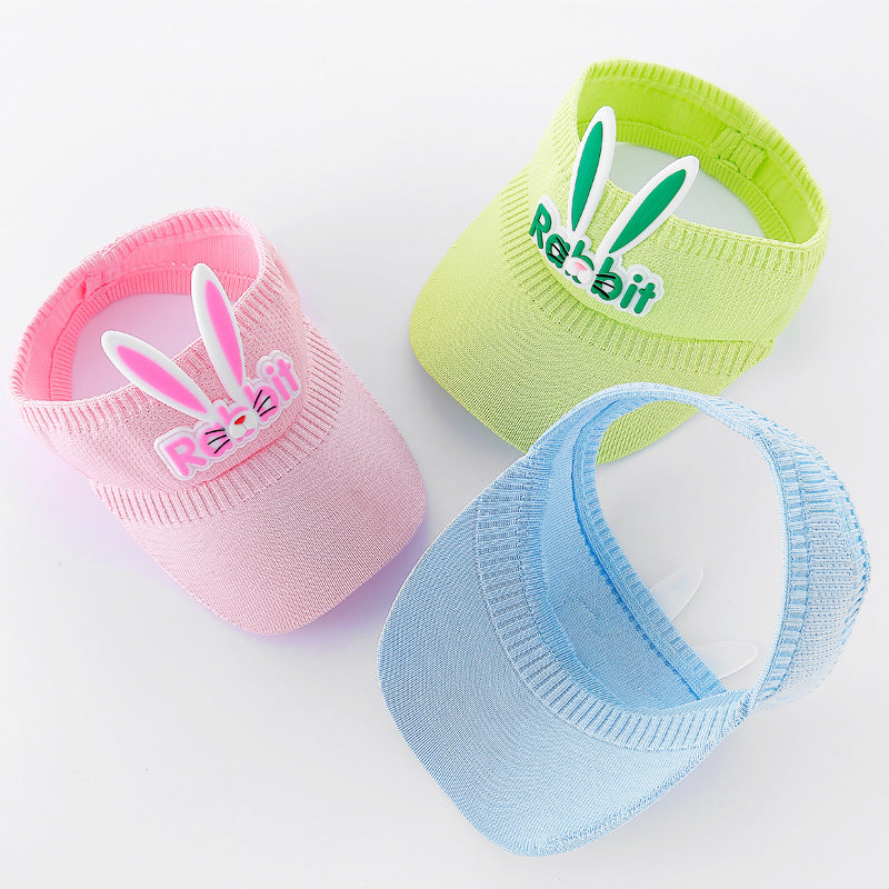 Children's Cartoon Rabbit Sun Hat for Ages 2-10