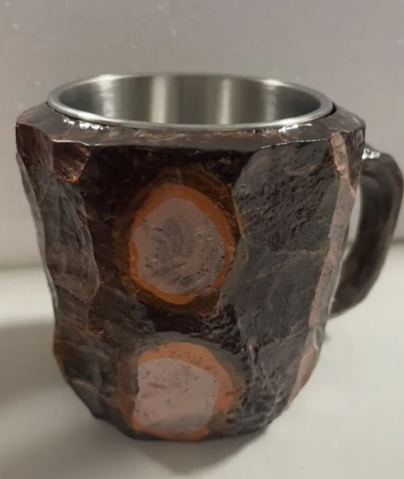 Tazas de café de resina con minerales y cristales de 400 ml con asas Elegante taza de imitación de mineral y cristal para decoración de oficina y hogar, regalo de Navidad, utensilios de cocina