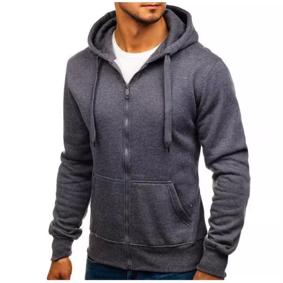 Men's Fashion Hoodie - Simple Basic Style Cardigan